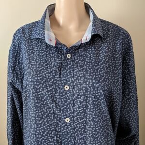 Daniel Hechter Paris Floral Casual Button Down Shirt, Size 2X